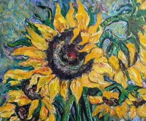 “Sunflowers” by Marie Samohod, Delaware Watercolor Society.