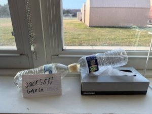 Jackson Bolling and Gavin Serman used plastic bottles to create their solar water still design.