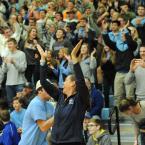 Lisa Lawson, Cory's mom, claps and the crowd behind her goes absolutely wild. BY DAVE FREDERICK