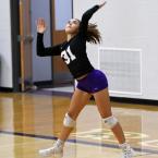 Royals senior libero Siera Jones powers in an ace.