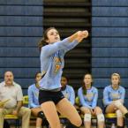 Junior setter Teaghan Van Brunt had 19 assists in the match.