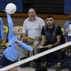 Cape’s Jocelyn Leach slams a kill from her outside hitter position.