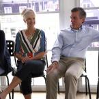 Attorney General Kathy Jennings, Lt. Gov. Bethany Hall-Long and Gov. John Carney listen to speeches.