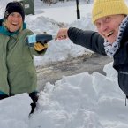 They’re channeling the summer Olympics - but instead of passing the baton, teammates Bonnie Korn, left, and Susan Petrow pass the Prosecco after a job well done. Photo taken in Millsboro by Bob Petrow.