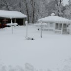 Deanna Wilson’s backyard is a winter wonderland in Milton.