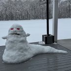 Chris Delacarrera claimed he was shoveling but instead built this masterpiece. Jabba would approve.