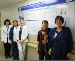 Beebe Healthcare's medical-surgical team works to improve geriatric nursing. Shown (l-r) are nurses Margaret Porter, Amy Balasus, Dareth Penuel, Lindsey Seedorf and Mary Koyanagi. SOURCE SUBMITTED