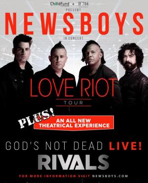 Newsboys, Love Riot Tour, God’s Not Dead, God’s Not Dead Live Rivals, Wicomico Youth & Civic Center, Wicomico