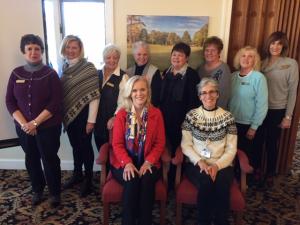 Shown are (l-r) Sue Albert, LBWC membership chair; new members Jan Rousse, Kathy McGirr, Kate Ruffennach, Sharon Knapp, Donna Rehrig-Kunkle, and Pat Mehalyak; and Barb Sunderlin, LBWC president. Seated are Sue Flynn and Diane Barlow. Not pictured are new members Pat Brown, Betsy Christian, Sharon Chrzanowski, Colette Dukes, Pat Guy, Laura Krupp, Janice Malley, Catherine Mann, Nadine Meade, Carol Mullen and Carolyn Pesce. SUBMITTED PHOTO