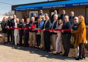 Stockley Materials ribbon-cutting attendees shown are in back (l-r) Jennifer Lefebvre, WGMD Radio; Jake Booth, Capstone Homes; Joann Conaway; Dan Tidwell; Mark Davidson, Pennoni Associates; and Howard Fortunato, Melvin Joseph Construction Company. In front are Jim Smith, president, Lewes Chamber of Commerce; Kirk Lawson; Sen. Brian Pettyjohn; Rep. Ruth Briggs King; Brandon Perdue and Helen Johnson-Ray, Community Bank Delaware; Bob Stickels; Tracy Adams, vice president, Stockley Materials; John Dorman, general manager, Stockley Materials; Ken Adams, president, Stockley Materials; Sen. Ernie Lopez; Lewes Mayor Ted Becker; Lewes Chamber Vice President Nikky Fisher; Sussex County Councilman John Rieley; Joe Conaway; and Lewes chamber Executive Director Betsy Reamer. SUE EBERHART PHOTO