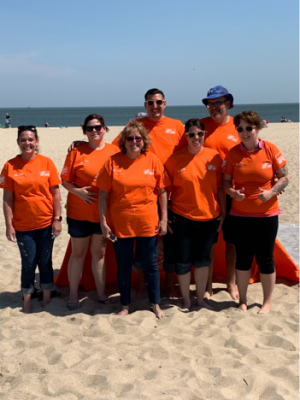 Home Depot volunteers at Lewes Beach shown are in back (l-r) Justin Doyle and Rick Ross. In front are Danielle Coolidge, Victoria Graver, Joan Ewald, Kim Houghton and Alina DeMartin. SUBMITTED PHOTO