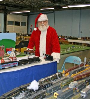 Model railroad enthusiasts can visit with Santa Claus Dec. 7. SUBMITTED PHOTO