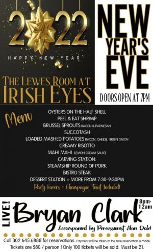 Irish Eyes presents New Years Eve w Bryan Clark