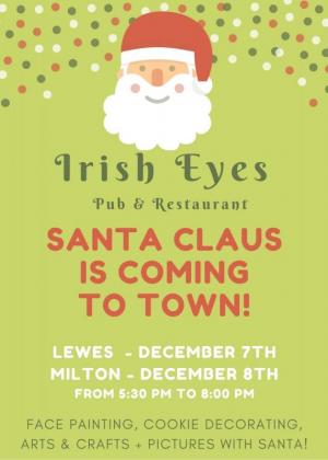 Santa Claus is coming to Irish Eyes