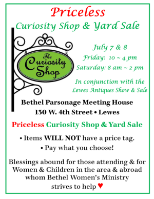 Priceless Curiosity Ship & Yard Sale