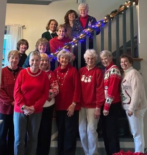 Xi Sigma Chapter members gathered for a Christmas season celebration are in back (l-r) Barbara Catts, Jane McGann, Gretta Wolter, Lorraine Cintron, Linda Bolt and Clare Johnson. In front are Ann Wotring, Kaye Webb, Carolyn Joyce, Carolyn McClelland, Barbara Henriksen, Fay Burnham and Kris Pritchett. Not pictured is Mary Ann McCrae. SUBMITTED PHOTO