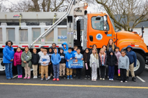 Third-grade students and teachers from Phillis Wheatley Elementary School in Bridgeville gather to celebrate their winning contest entry, Han Snolo. SUBMITTED PHOTO