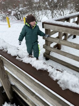 Scotty Edler Jr. loves a snow day at Milton Memorial Park.