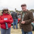 Council person and event judge Trina Brown Hicks chats with Triumph owner Douglass Owen.