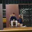 Sussex Academy senior Gio Porfido, left, portrays Hades, the king of the Underworld, and classmate Gigi Miranda plays his wife Persephone, queen of the Underworld, in the school production of “Hadestown.” KAIA MEDRANO PHOTO