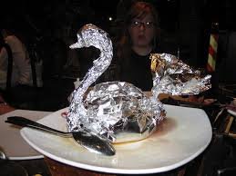 Foil Swan for Leftovers