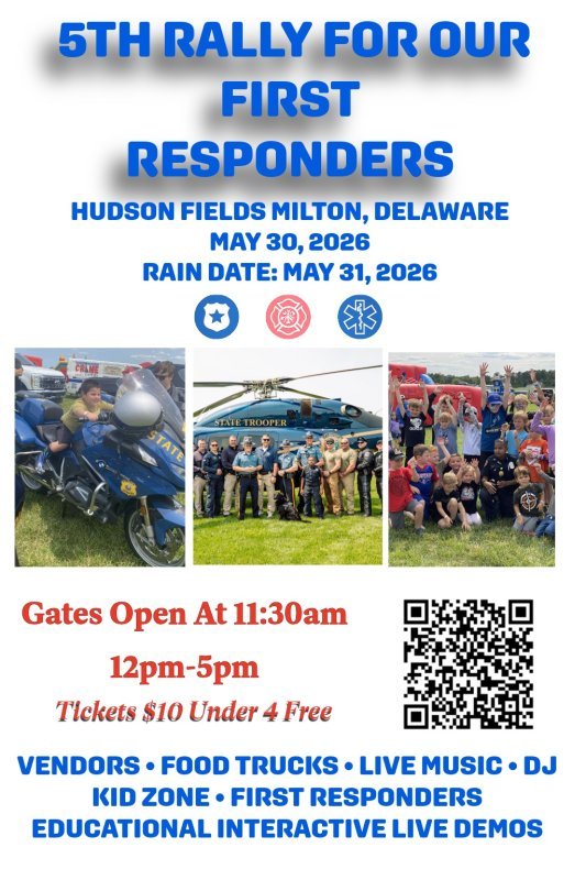 Purchase your rally tickets today - https://www.zeffy.com/en-US/ticketing/5th-annual-rally-for-our-first-responders