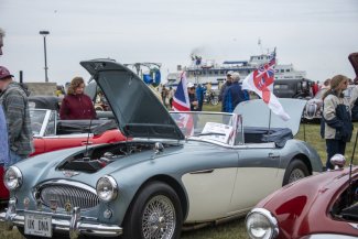   The Lewes British Motorcar Show, The British are Coming...Again! welcomed classic and new British vehicles to Lewes at the Lewes Ferry Terminal. This 1963 Austin Healy, owned by Gordon Cardwell of Bishopville, MD, has UK DNA all over it. DENY HOWETH PHOTOS