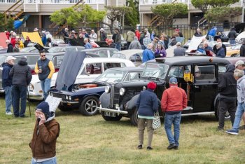 The Lewes Ferry Terminal grounds were full of British Car enthusiasts.