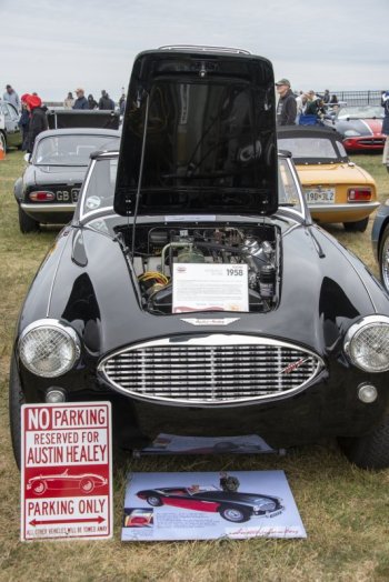 This 1958 Austin Healey is in its reserved parking space.
