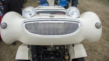 A 1959 Austin Healy Sprite owned by Greg Barnes of Dover appears to have a smiling face.