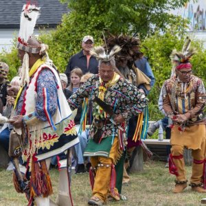 Herman Jackson starts the Grand Entry at the annual Nanticoke Heritage Day.