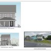 A rendering of the proposed mixed-use structure along with a photo of the existing single-family home at 815 Kings Hwy. The new building will have general retail on the first floor and an apartment on the second floor. CITY OF LEWES IMAGE