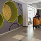 Workers are busy polishing floors, painting and putting on the final touches.